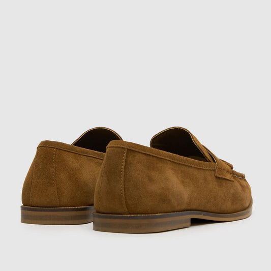 Rich Square Toe Loafer in Tan