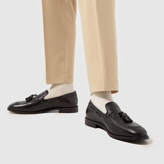 Rory Leather Loafer in Black